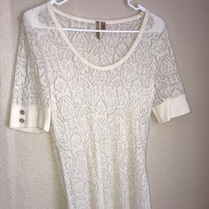 Off white lace shirt